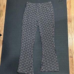 rag & bone Black and White Flare Pants